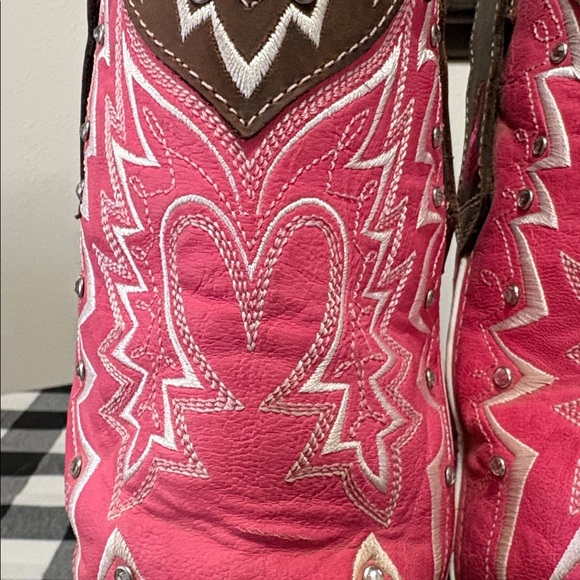 Durango Lady Rebel Stefanie Spielman Western Cowgirl Boots RD3557 Cancer Pink 9 - Picture 6 of 15